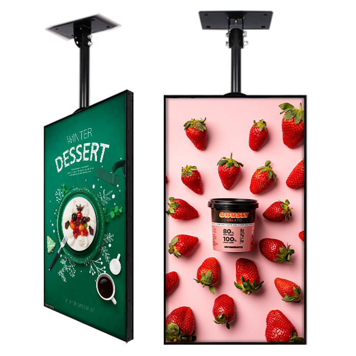 單面吊掛櫥窗高亮廣告機